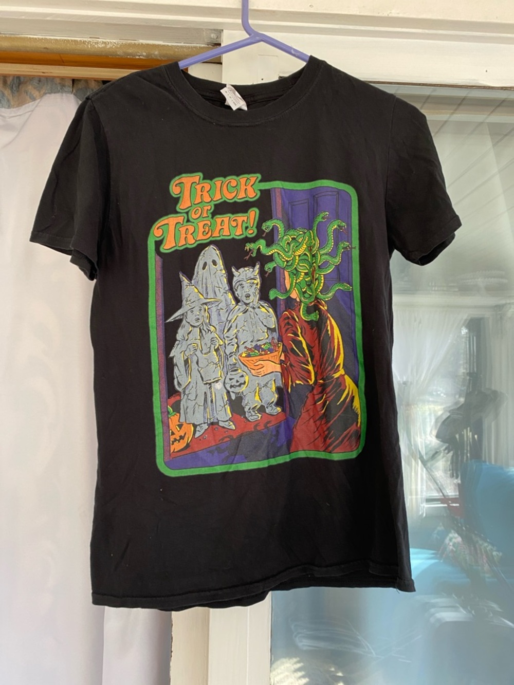 Trick or Treat! Black Halloween Graphic Tee